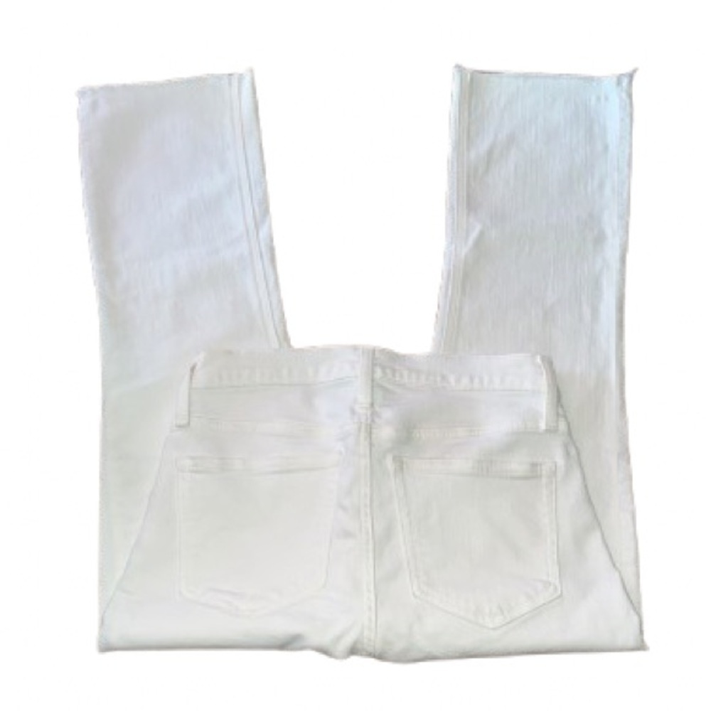 J. Crew white 9” Billie demi boot crop jeans with frayed hem size 28 - Picture 5 of 9